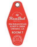 Rosebud Motel Keepsake Keychain