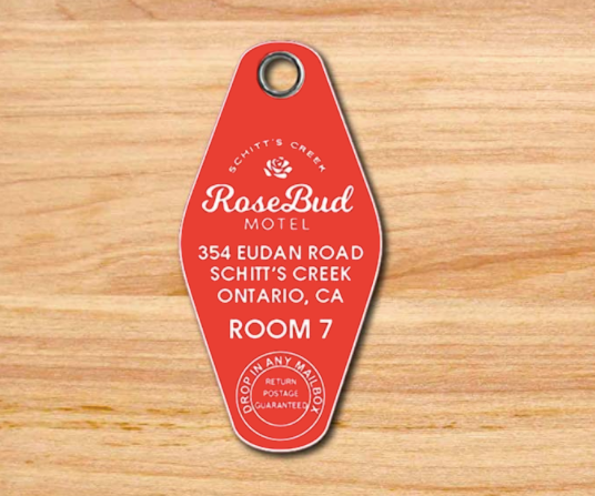 Rosebud 2025 motel keychain