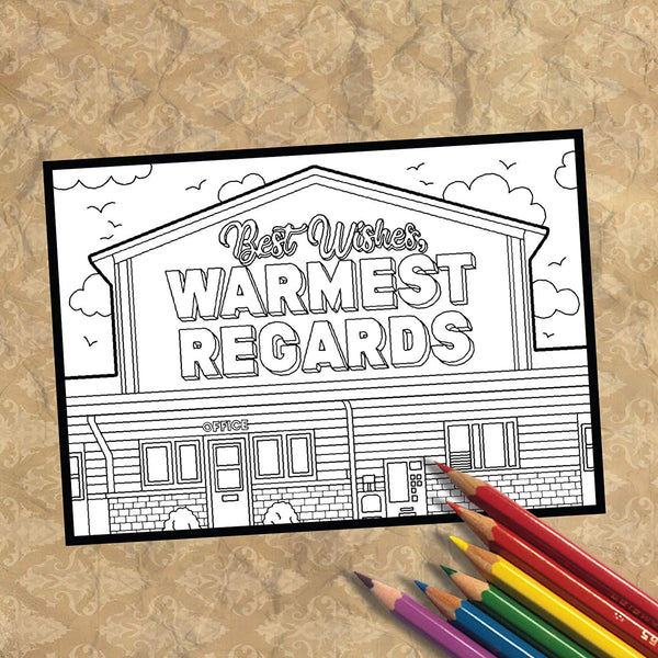 Schitts Creek Coloring Post Cards